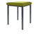 Hocker Exklusiv mit Polster, L x B 40 x 40 cm, Gestellfarbe anthrazit