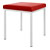 Hocker mit Polster, L x B 40 x 40 cm, Gestellfarbe wei