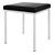Hocker mit Polster, L x B 40 x 40 cm, Gestellfarbe wei