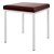 Hocker mit Polster, L x B 40 x 40 cm, Gestellfarbe wei
