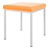 Hocker mit Polster, L x B 40 x 40 cm, Gestellfarbe wei