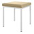 Hocker mit Polster, L x B 40 x 40 cm, Gestellfarbe wei