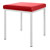 Hocker mit Polster, L x B 40 x 40 cm, Gestellfarbe wei