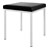 Hocker mit Polster, L x B 40 x 40 cm, Gestellfarbe wei