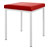 Hocker mit Polster, L x B 40 x 40 cm, Gestellfarbe wei