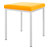 Hocker mit Polster, L x B 40 x 40 cm, Gestellfarbe wei