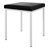 Hocker mit Polster, L x B 40 x 40 cm, Gestellfarbe wei