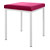 Hocker mit Polster, L x B 40 x 40 cm, Gestellfarbe wei