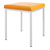 Hocker mit Polster, L x B 40 x 40 cm, Gestellfarbe wei