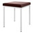 Hocker mit Polster, L x B 40 x 40 cm, Gestellfarbe wei