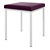 Hocker mit Polster, L x B 40 x 40 cm, Gestellfarbe wei