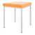 Hocker mit Polster, L x B 40 x 40 cm, Gestellfarbe wei