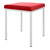 Hocker mit Polster, L x B 40 x 40 cm, Gestellfarbe wei