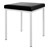 Hocker mit Polster, L x B 40 x 40 cm, Gestellfarbe wei