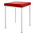 Hocker mit Polster, L x B 40 x 40 cm, Gestellfarbe wei