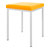 Hocker mit Polster, L x B 40 x 40 cm, Gestellfarbe wei