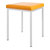 Hocker mit Polster, L x B 40 x 40 cm, Gestellfarbe wei