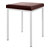Hocker mit Polster, L x B 40 x 40 cm, Gestellfarbe wei