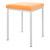 Hocker mit Polster, L x B 40 x 40 cm, Gestellfarbe wei
