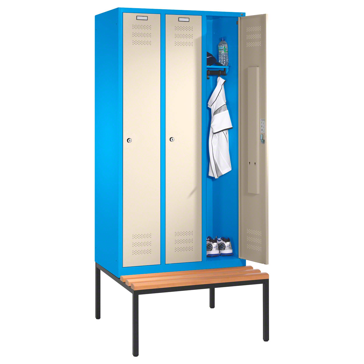 Spindschrank Mit Bank Und 3 Abteilen A 40 Cm Gunstig Online Kaufen