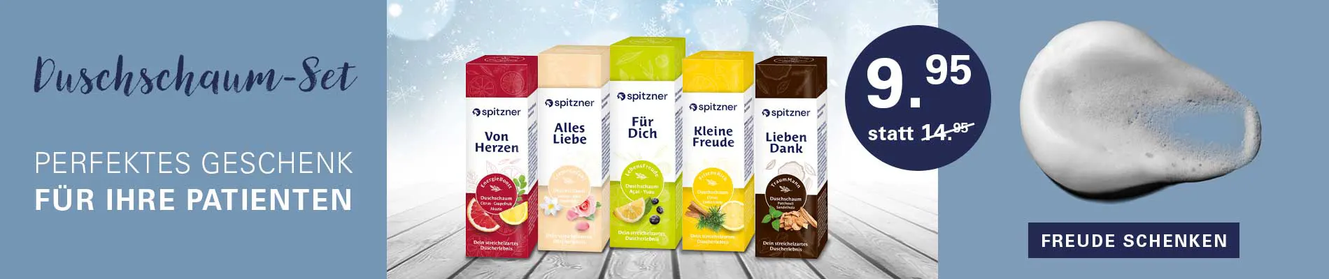 Aktionsbanner: Spitzner Duschschaum-Set