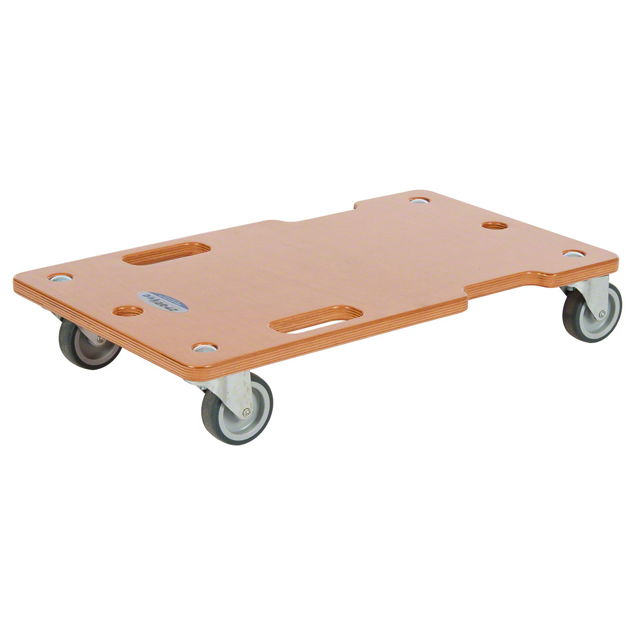 GOPLUS Rollbrett 77x47 Cm – Möbelroller Aus Akazienholz, Belastbar Bis 450 Kg, 4 Universalräder, Griffmulden – Für Umzug & Transport