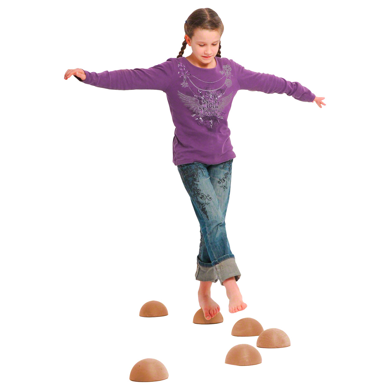 Balancier-Halbkugel aus Massivholz Balancierspiel<br> Balance Spiel