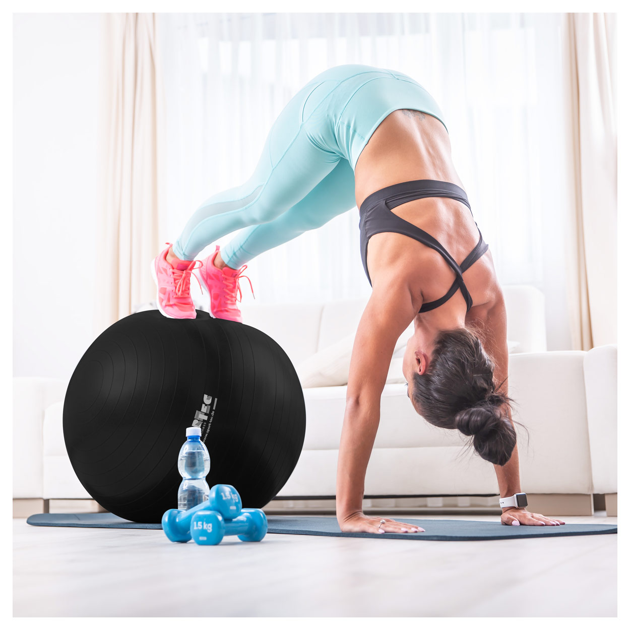 Black yoga ball discount