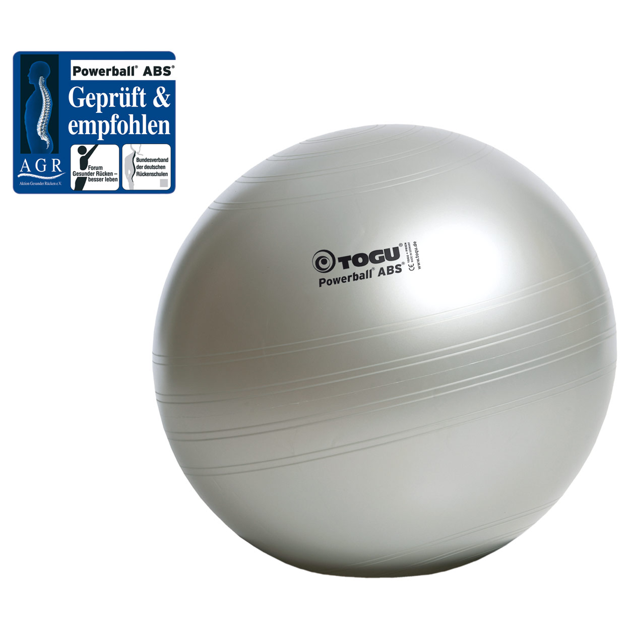 TOGU Gymnastikball Powerball ABS, Ø 55 cm, silber TOGU Gymnastikball Powerball ABS, Ø 55 cm, silber