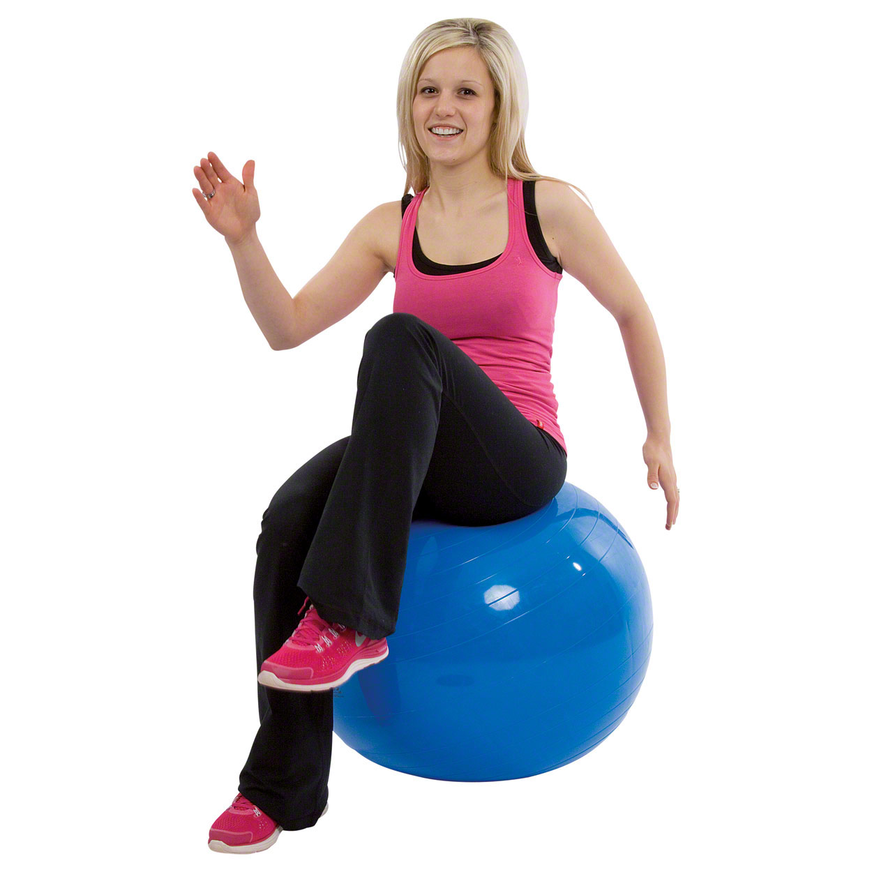 GYMNIC Gymnastikball Sitzball Yogaball Bürostuhl Büroball Fitnessball 65 cm BLAU<br> blau