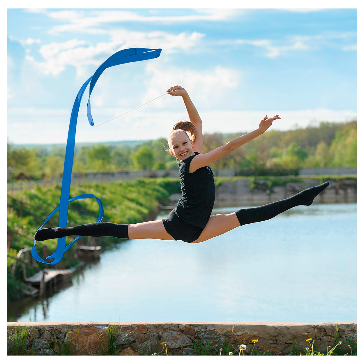 lila für Fitnessstudio Oce180anYLV 4 m langes Tanzband zum Aufkleben Streamer rotierender Stabstab rhythmische Kunst Gymnastik bunt 