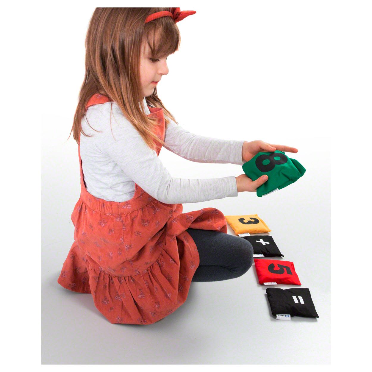 Sport-Tec Bohnensäckchen Set – 4 Stück (blau, Grün, Rot, Gelb), Je 135g, 15x9 Cm, 100% Baumwolle, Für Motorik & Spiel