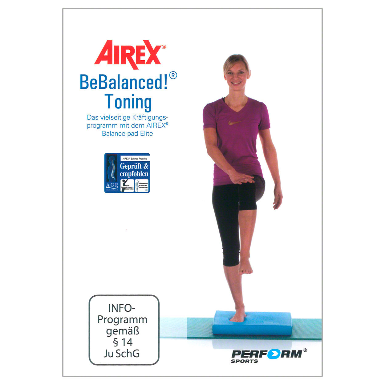 DVD AIREX BeBalanced! Toning Übungs-DVD Balance Pad Xlarge Sensomotorik