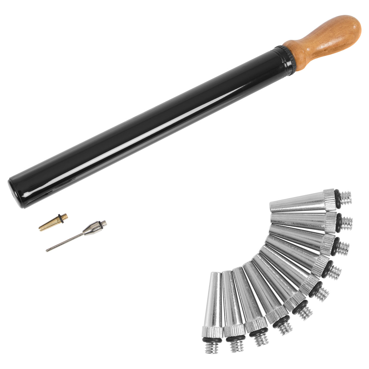 Ballpumpe<br> ø 28 mm x 38 cm inkl. 10 Kegelventilen