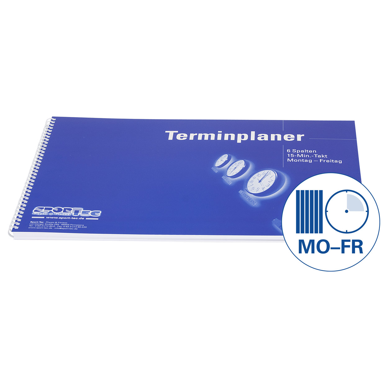 Terminplaner Organizer Terminbuch für Praxis & Therapie 6 Spalten 15 Min Mo.-Fr.