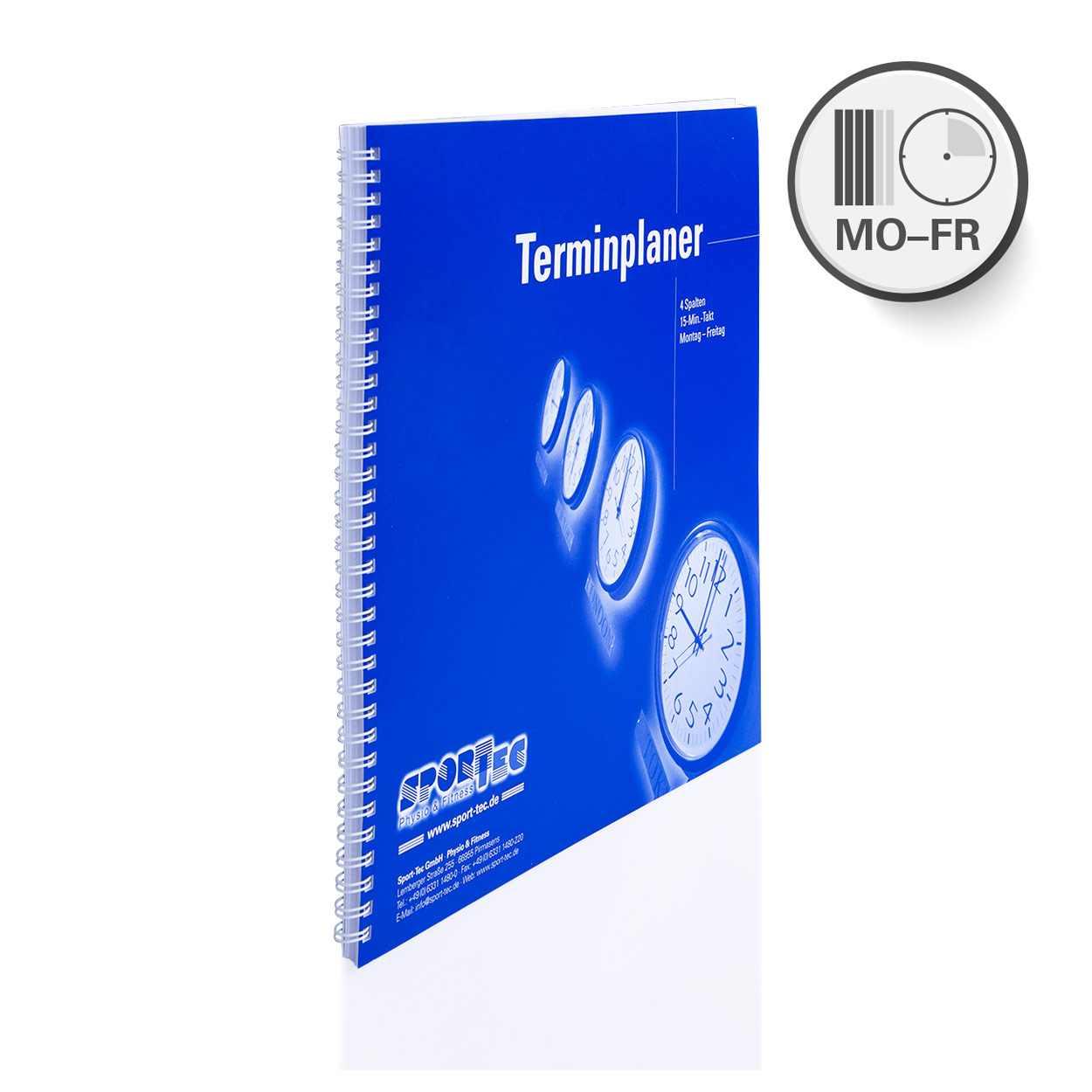 Terminplaner Organizer Terminbuch für Praxis & Therapie 4 Spalten 15 Min Mo.-Fr.