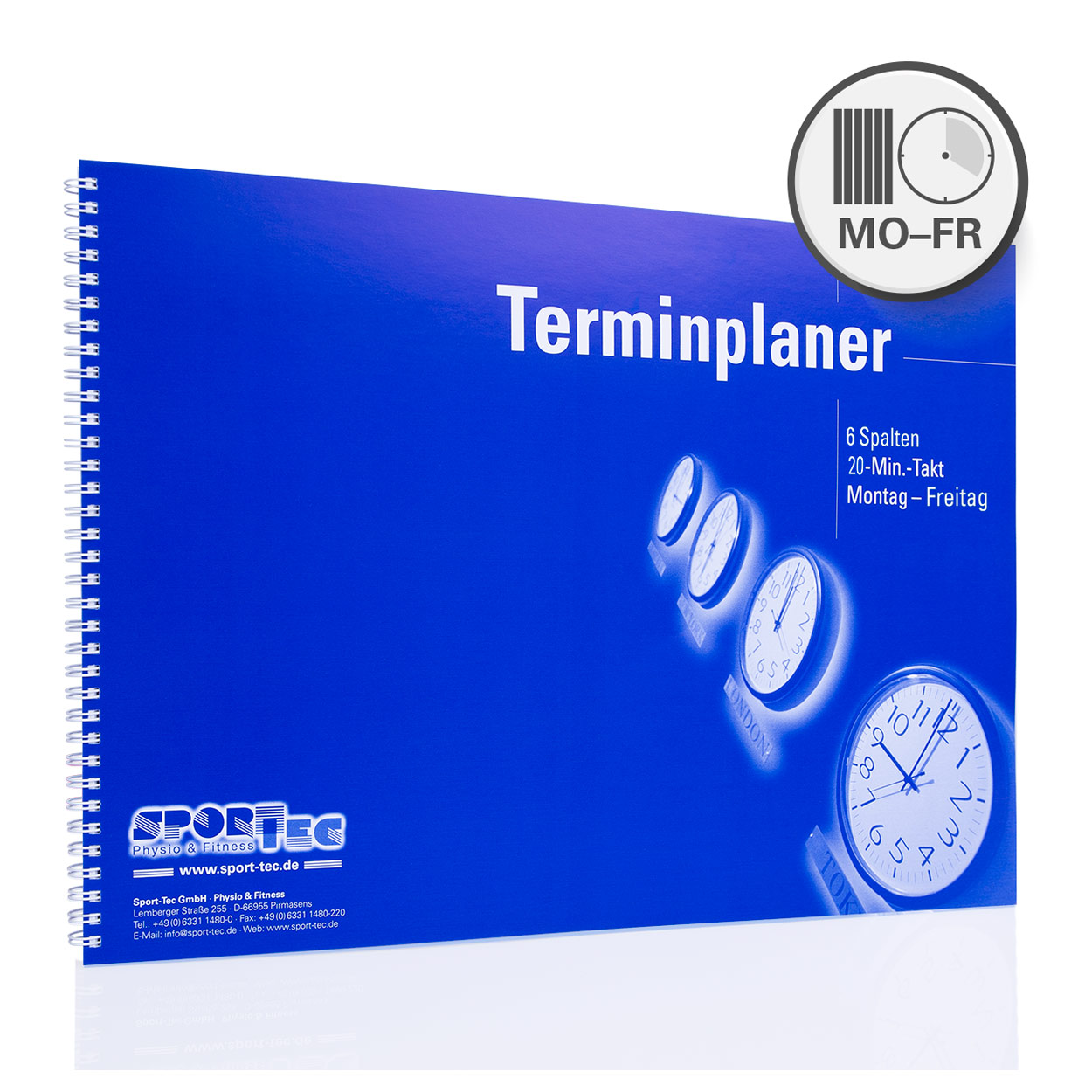 Terminplaner Organizer Terminbuch für Praxis & Therapie 6 Spalten 20 Min Mo.-Fr.