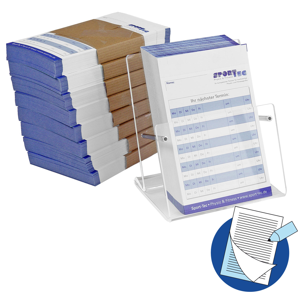 Terminzettel Set Terminblock Terminböcke inkl. Spenderbox 10x75 Blatt DIN A7