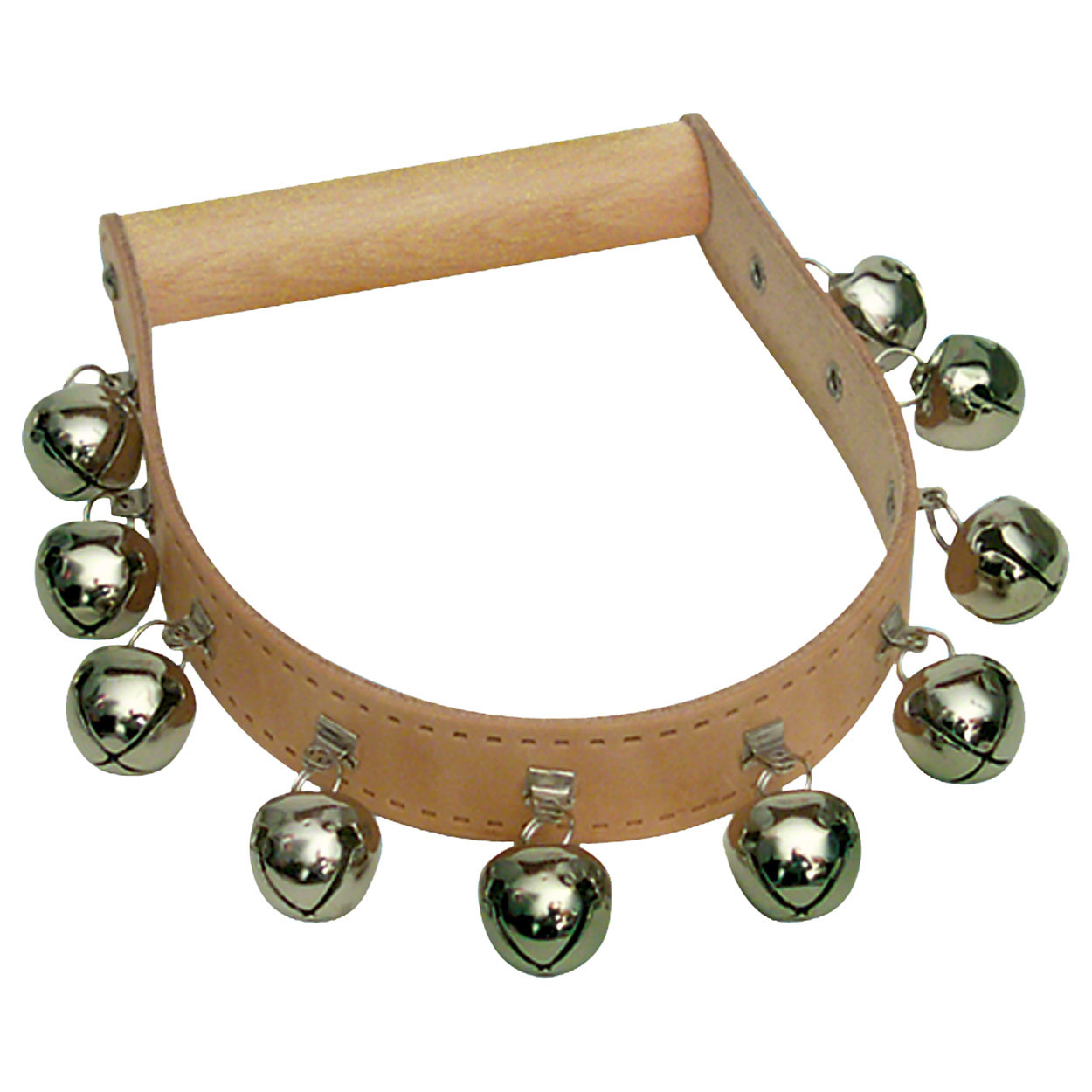 Schellenkranz Schellenring Tambourin Glockenkranz aus Leder mit 10 Glöckchen
