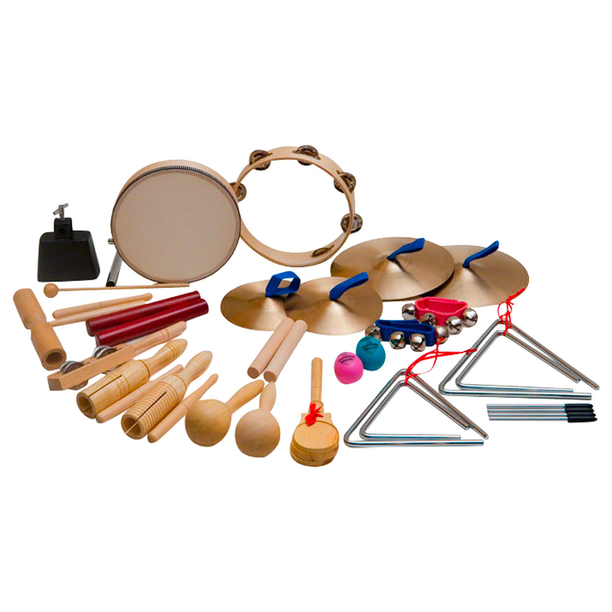 Rhythmustasche mit 24 Instrumenten<br> Schellenring