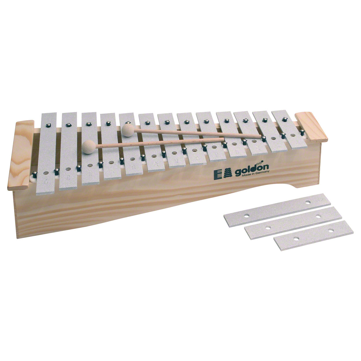 Aluminium Metallophon<br> Xylophon mit 13 Klangplatten und 2 Schlägeln für Kinder