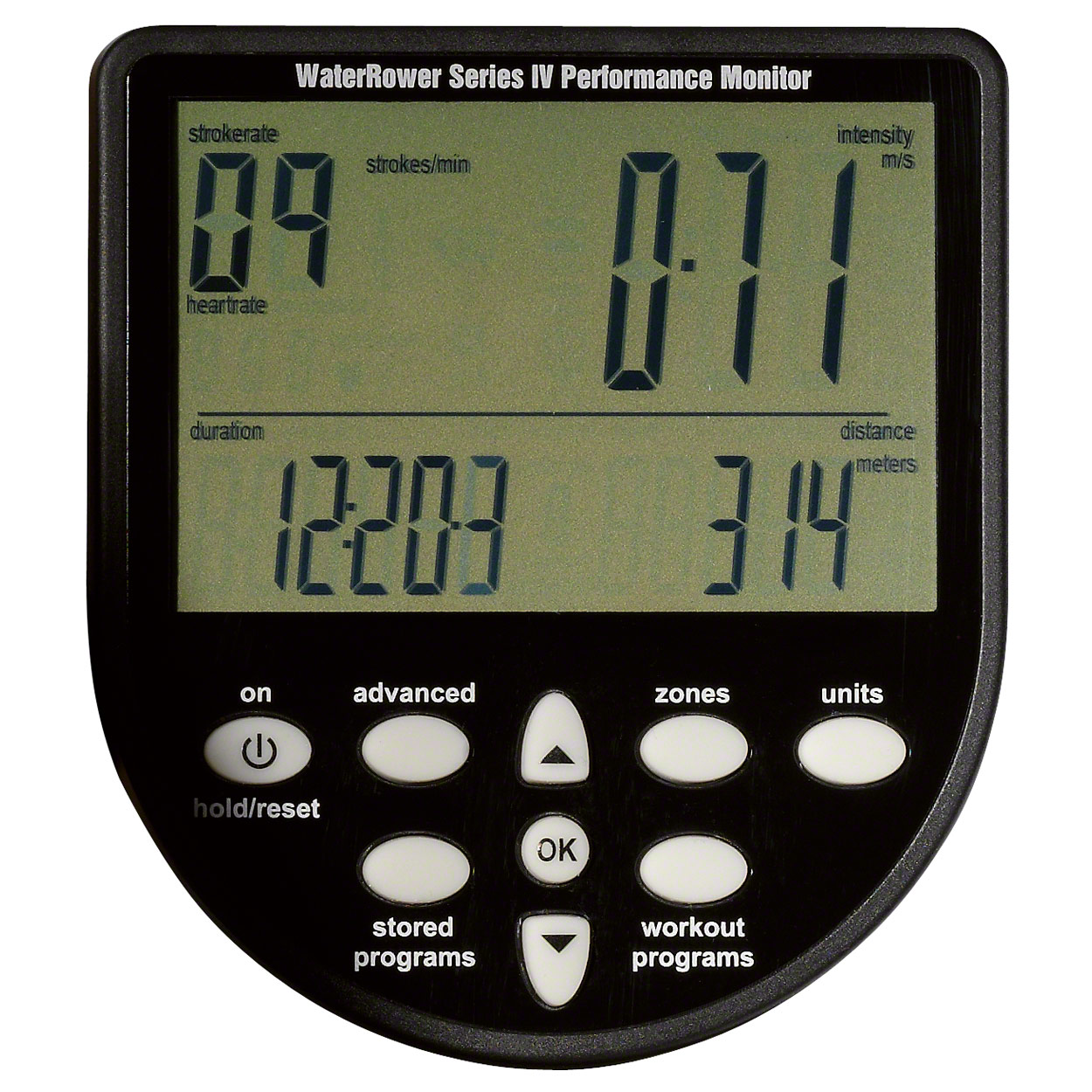 inkl S4 Monitor Herzfrequenzempfänger und Brustgu WaterRower Rudergerät Esche 
