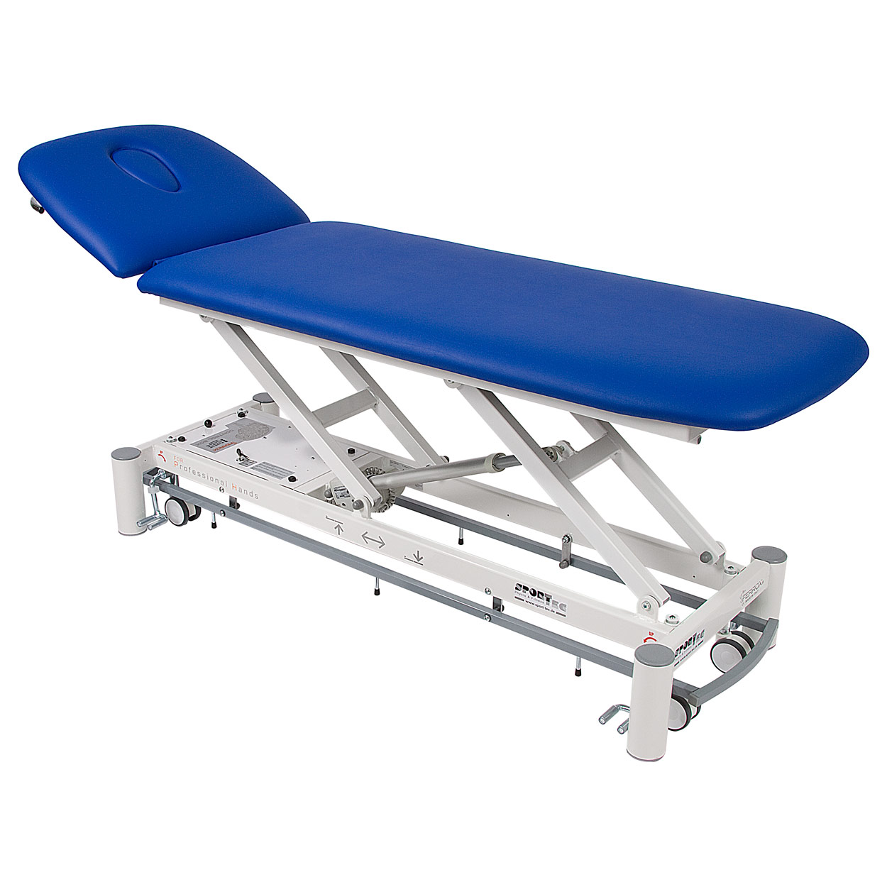 Therapieliege Smart ST2 mit Radhebesystem und Rundumschaltung<br> Blau