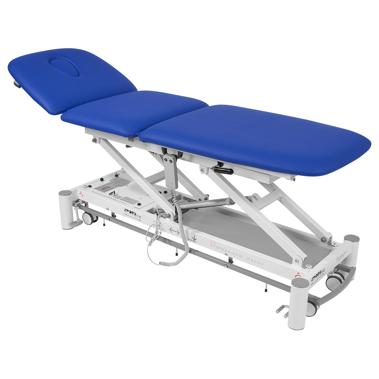 Therapieliege Massageliege Smart ST3 DS mit Radhebesystem und Rundumschaltung<br> Blau