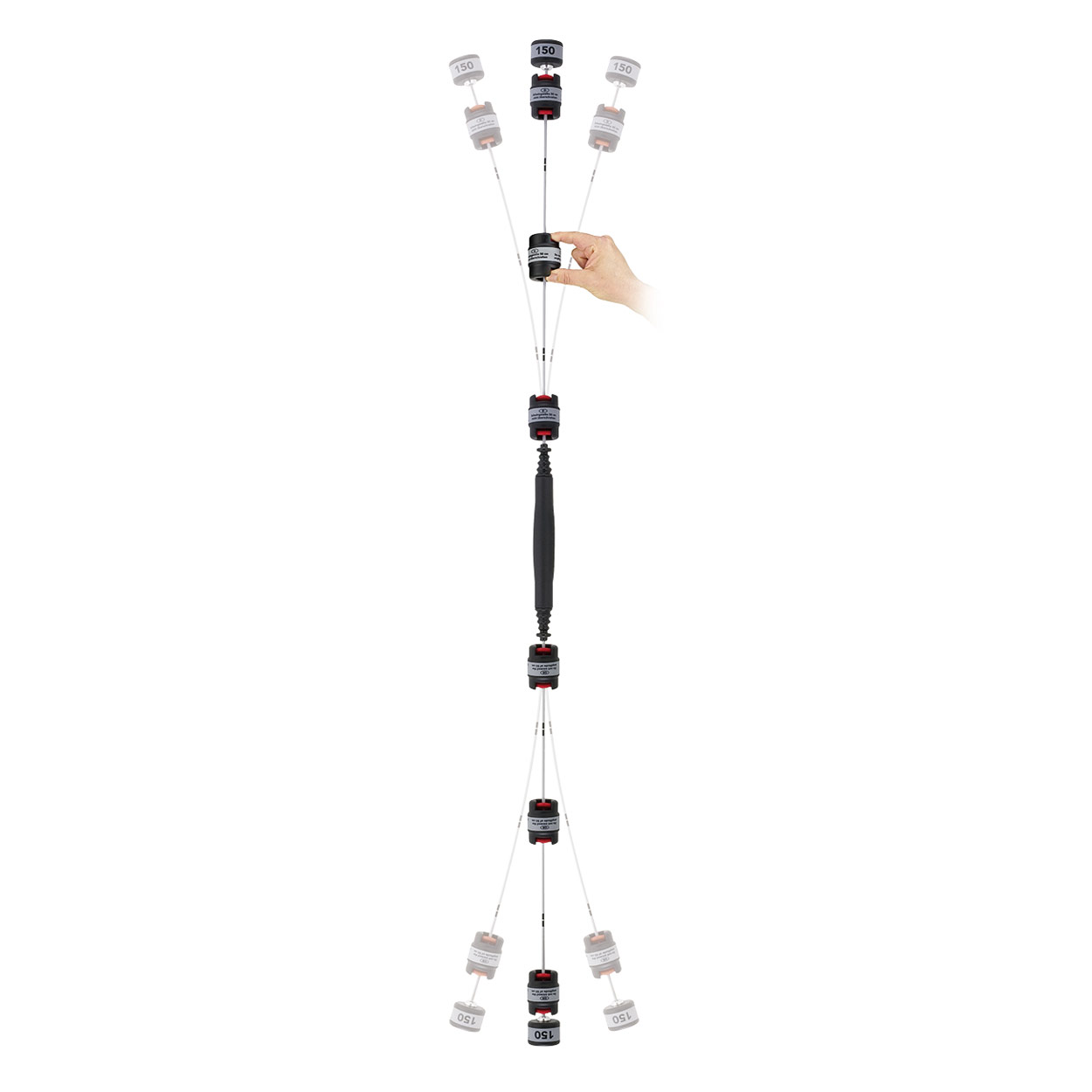 Bâton Vibrant Sport-Tec 160 Cm – Poignée Caoutchouc 26,5 Cm, Fibre De Verre, Intensités Variables, Pour Musculation Profonde Et Stabilisation