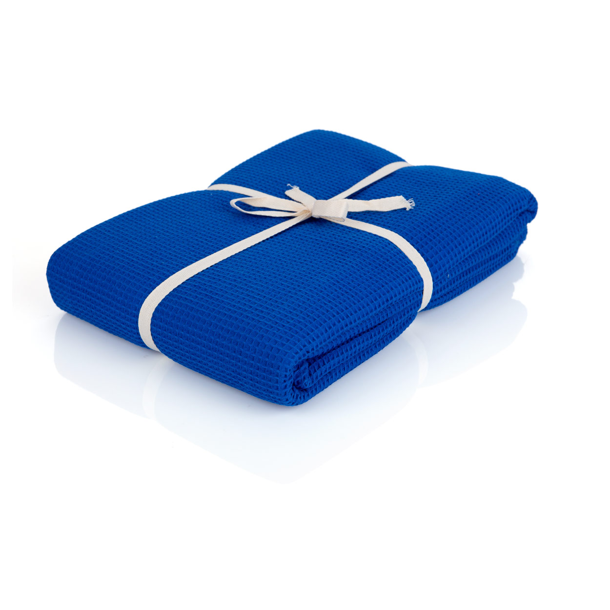 Pique-Decke mit Zierstich-Einfassung<br> Waffelpique