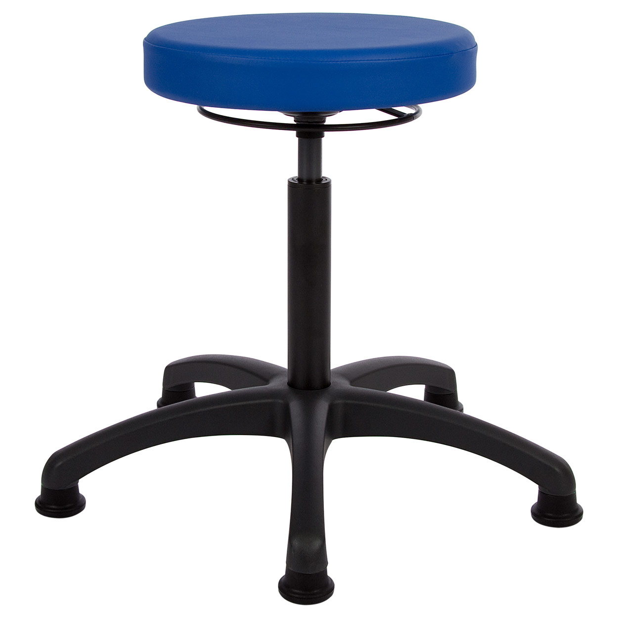 Drehhocker Standard mit Komfort-Polster und Gleitern<br> Rollhocker Arbeitshocker