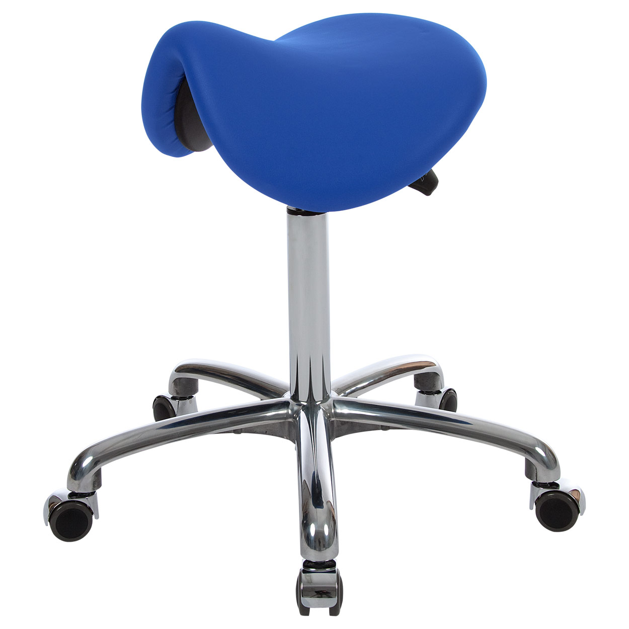 Sattelhocker Exklusiv mit Polster und Rollen<br> Rollhocker