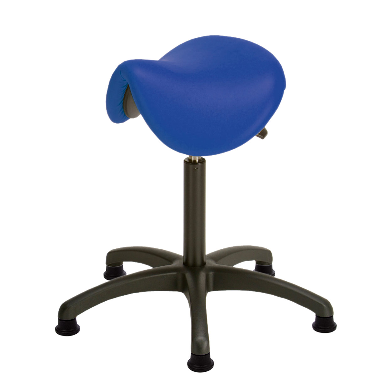 Sattelhocker Standard mit Polster und Gleitern<br> Rollhocker