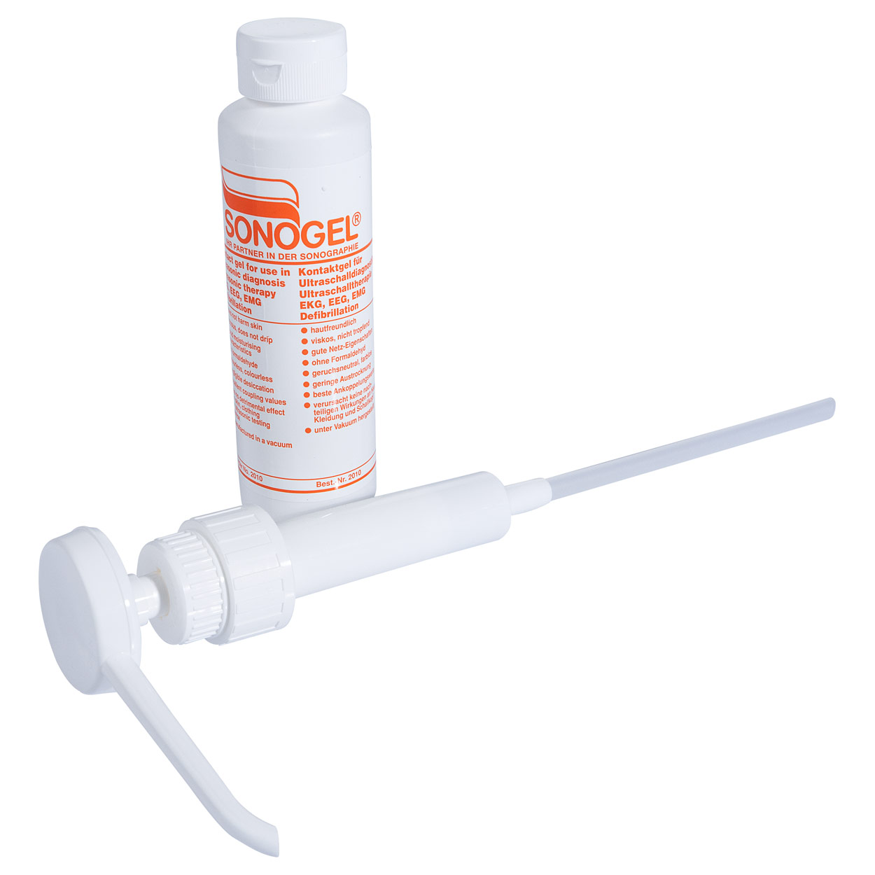Abfüllpumpe für Ultraschallgel inkl. 250 ml Dosierflasche für 5 und 10 l Kanister